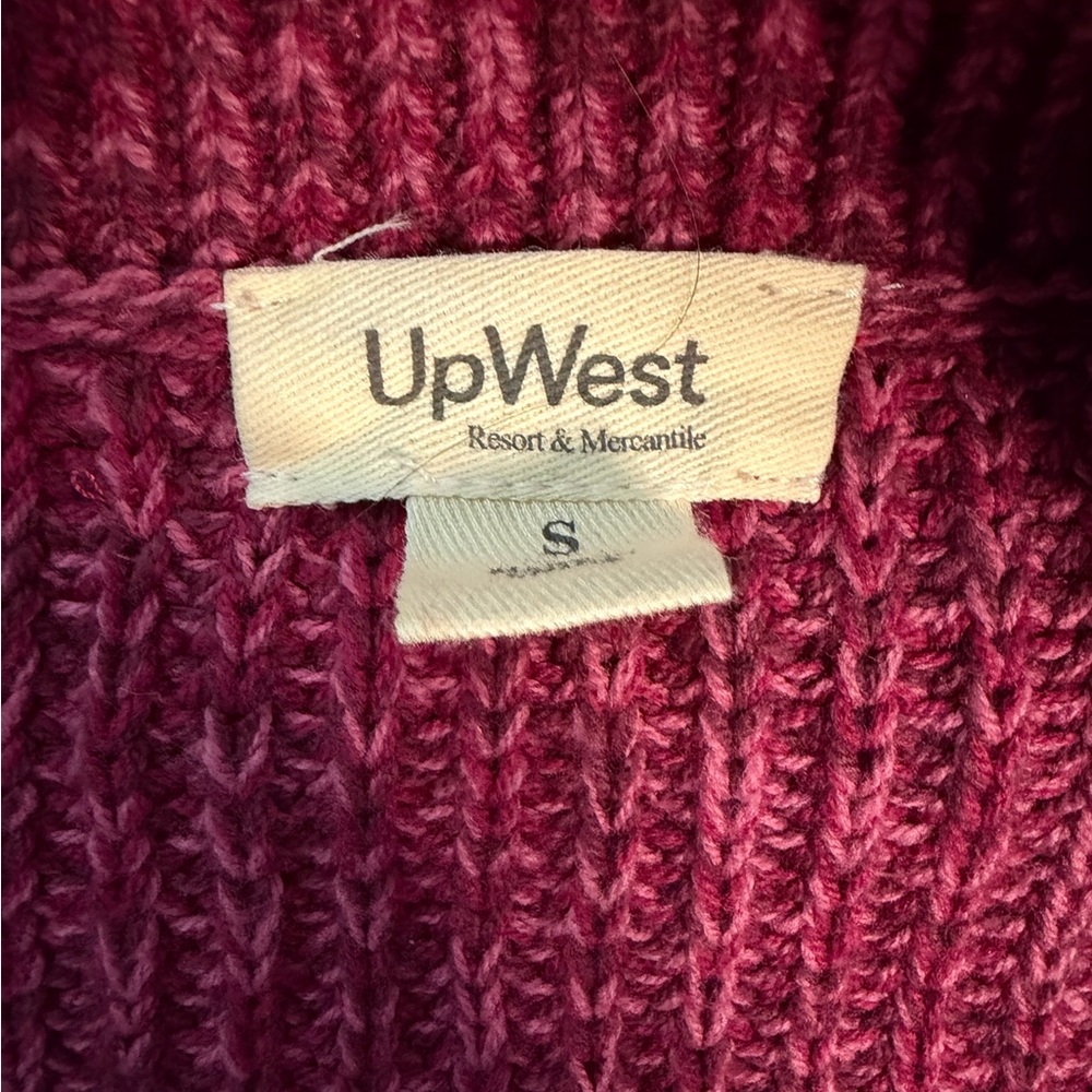 UpWest Chunky Faux Wrap Oversized Sweater – Size Small – Like New 🍷